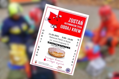 Zbiórka krwi w tłusty czwartek! Odwiedź PWSZ  w Nysie!