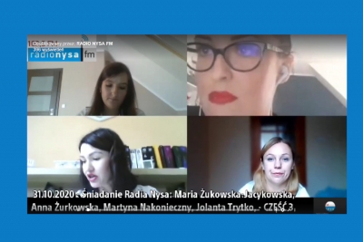 31.10 Gośćmi Śniadania Radia Nysa były: Maria Żukowska-Jacykowska, Anna Żurkowska, Jolanta Trytko-Warczak, Martyna Nakonieczny.