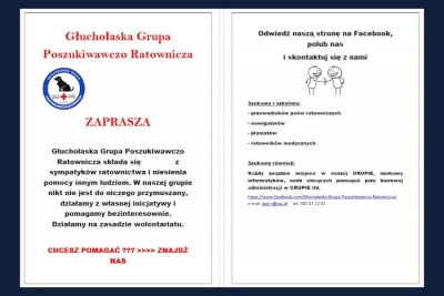 Głuchołaska Grupa Poszukiwawczo Ratownicza szuka chętnych do pomocy!